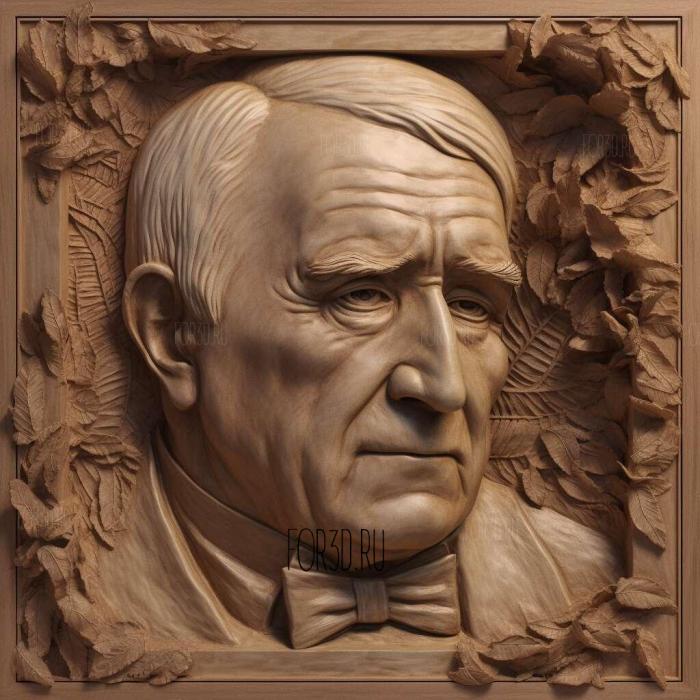 Thomas Edison 1 stl model for CNC